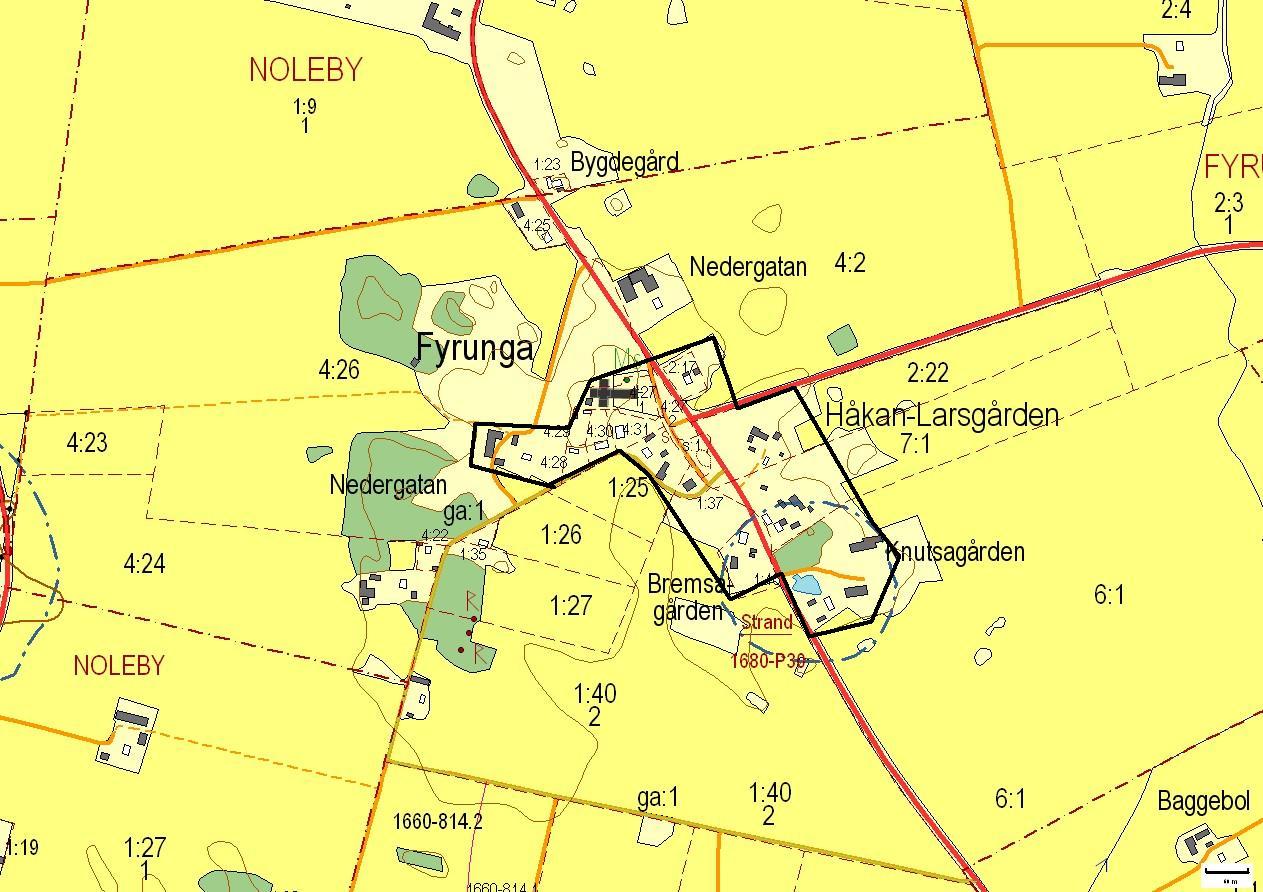 Kartbild över Fyrunga.