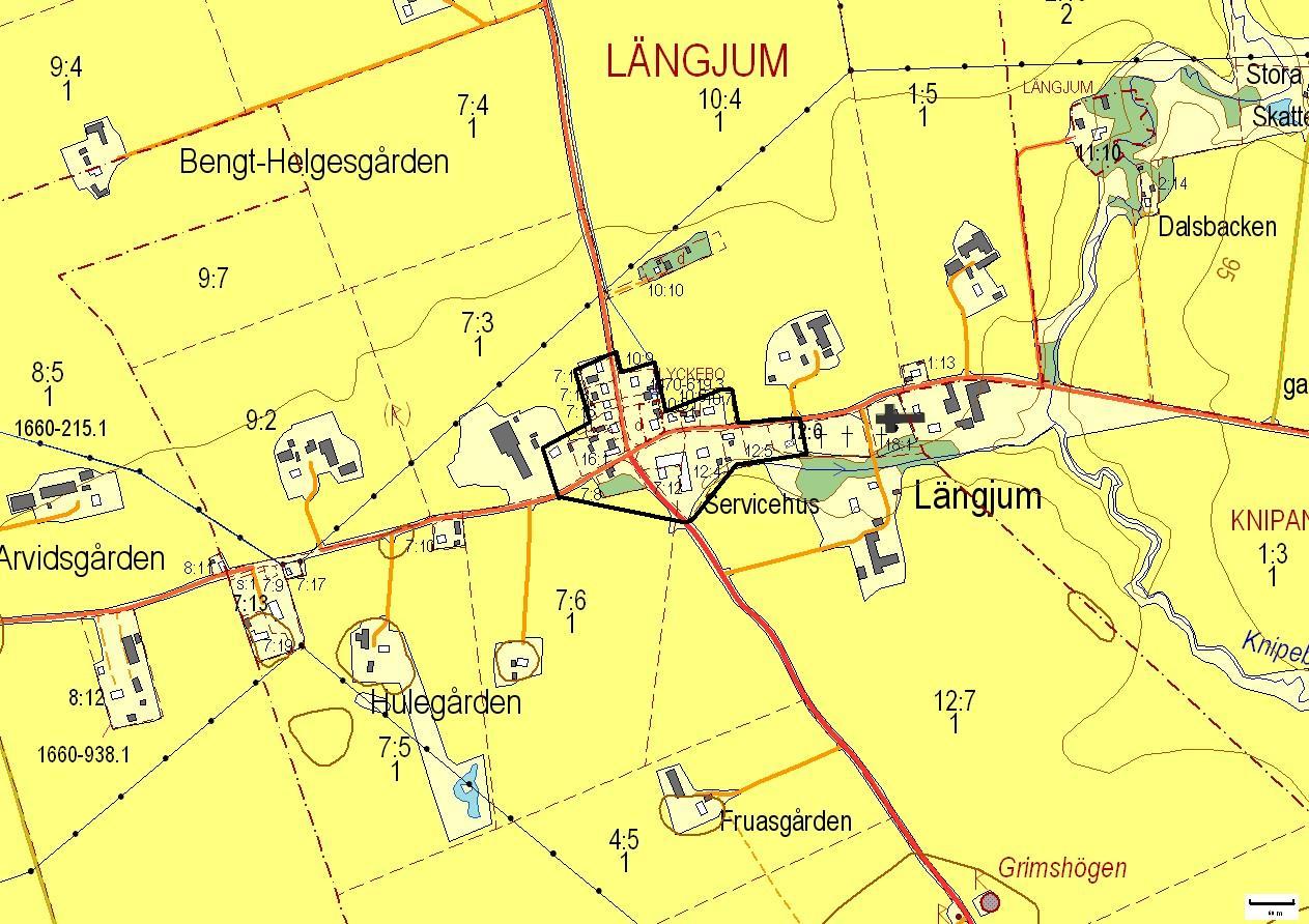 Kartbild över Längjum.