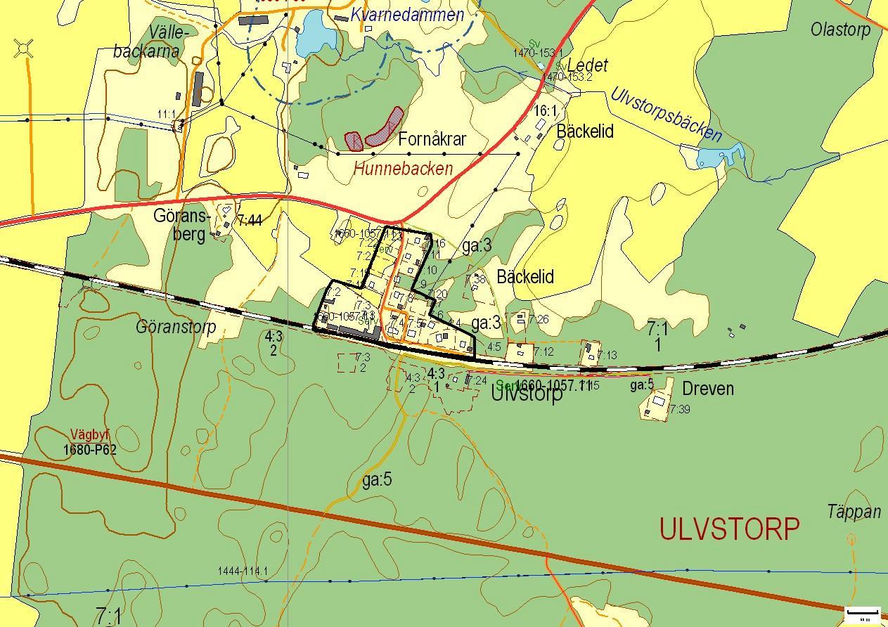 Kartbild över Ulvstorp.